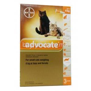 ADVOCATE for Small Cats (Up to 4kg) 0.4ml x 3 Packs box front