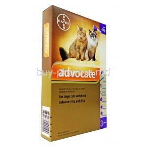 ADVOCATE for Large Cats (4kg to 8kg) 0.8ml x 3 Packs box