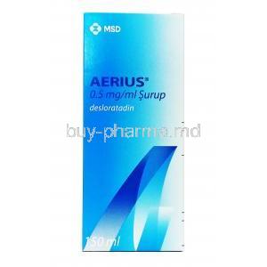 AERIUS SYRUP (NE) 0.5mgml 150ml box front