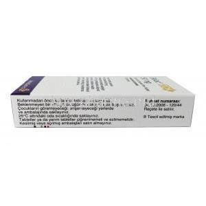 BELOC ZOK (NE) 50MG 20Tab box side