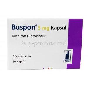 BUSPON (NE) 5mg 50Cap box front