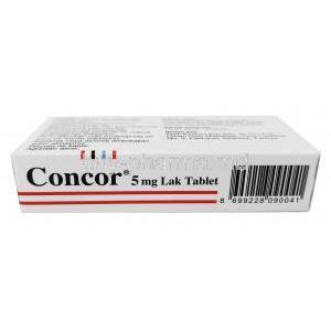 Concor, Bisoprolol 5mg box top