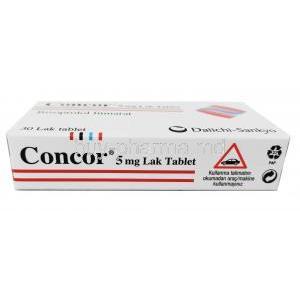 Concor, Bisoprolol 5mg box bottum