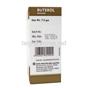 BUTEROL (CFC Free) Inhaler 200mcg+6mcg 120 MD manufacturer