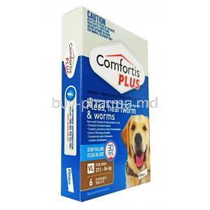 COMFORTIS Plus Chewable (27.1 to 54kg) 1620mg + 27mg 3 Tablets3 box front
