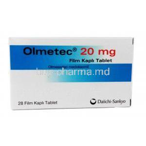 OLMETEC (NE) 20 MG 28 Tab, Box, front view