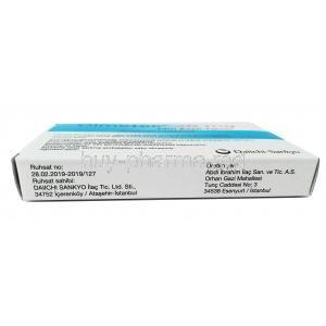 OLMETEC (NE) 20 MG 28 Tab , Box, Side view -2