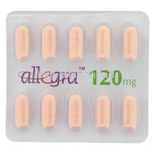 Allegra, Fexofenadine Hcl 120mg Tablet Strip