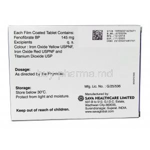 LIPROLESS 145MG 30Tab, Box information