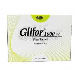 GLIFOR (NE) 1000mg 100Tab box front