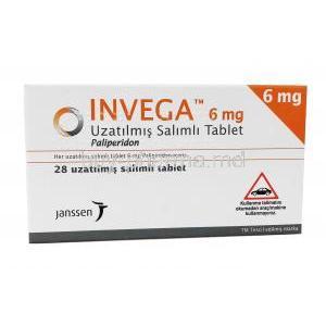 INVEGA (NE) 6mg 28Tab box front