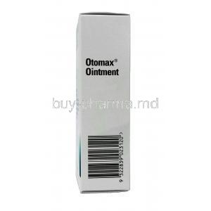 Otomax (GB) Ointment 17ml, Box side view, product name
