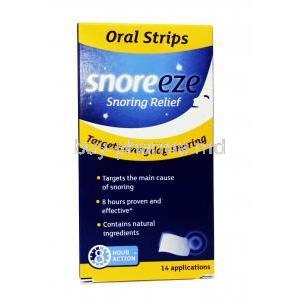 SNOREEZE Oral Strips (GB) 14 Applications, Box, Front view