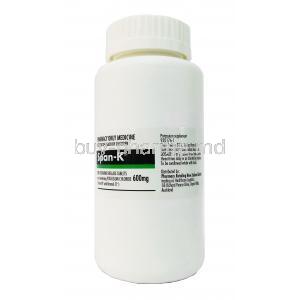 SPAN-K (GB) 600mg 200 Tab , Bottle information, Storage, Dosage, Distributor