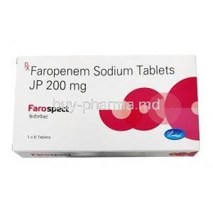 Farospect, Faropenem 200 mg box front