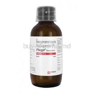 Flagyl Oral Suspension, Metronidazole bottle