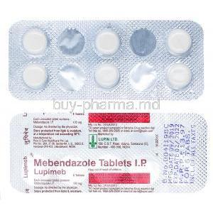 Lupimed, Mebendazole 100 mg, blister pacl