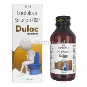 Dulac Solution, Lactulose box and bottle