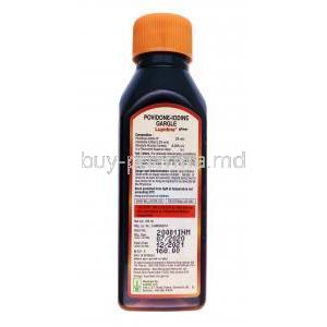 Lupidine Gargle, Povidone Iodine 100ml composition