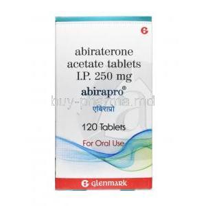 Abirapro, Abiraterone 250mg box front