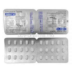 Zurig, Febuxostat 40mg tablet