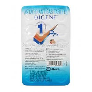 Digene Orange Flavor blister pack