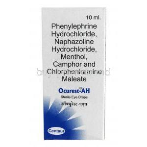 Ocurest-AH eye drops box front