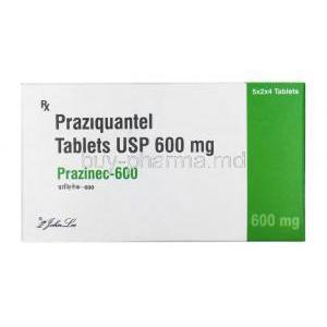 Prazinec, Praziquantel 600mg box