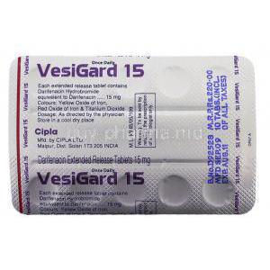 Versigard, Generic Enablex,  Darifenacin Tablet Packaging