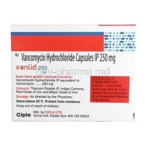 Vanlid, Vancomycin 250mg composition