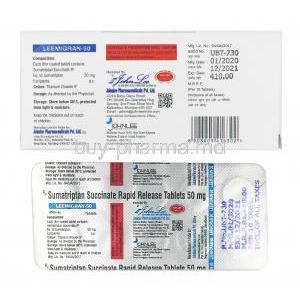 Leemigran, Sumatriptan Succinate 50mg composition