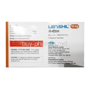 Lenshil, Lenvatinib 10mg composition