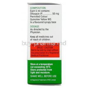 ZO Oral Suspension, Ofloxacin composition, information, composition, dosage, storage