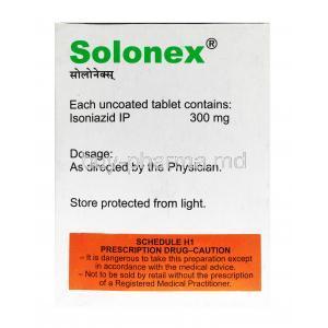 Solonex, Isoniazid 300 mg composition