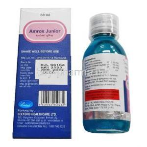 Amrox Junior Syrup, Ambroxol, Guaifenesin and Terbutaline composition, manufacturer