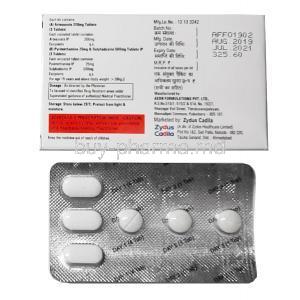 Falcigo-SP Kit, Pyrimethamine and Sulphadoxine box back