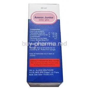 Amrox Junior Syrup, Ambroxol, Guaifenesin and Terbutaline composition