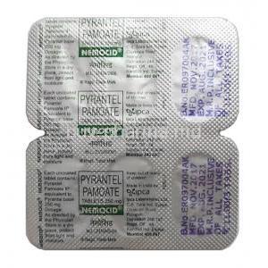 Nemocid, Pyrantel Pamoate 250mg tablet