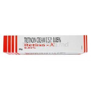 Retino-A Cream, Tretinoin 0.05% box top