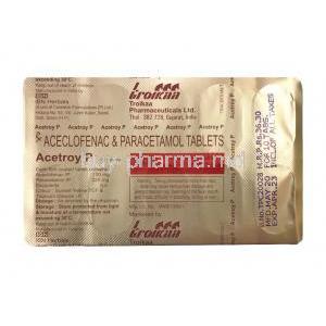 Acetroy P, Aceclofenac/ Paracetamol