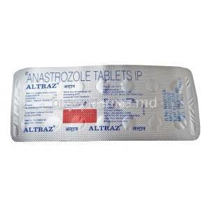 Altraz, Anastrozole 1mg tablet back