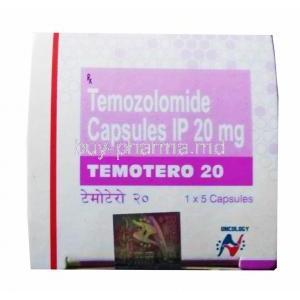Temotero, Temozolomide 20mg box top