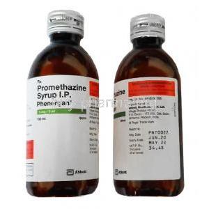 Phenergan Syrup, Promethazine bottle side