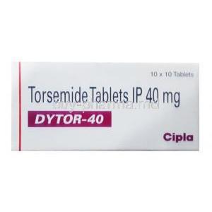 Dytor, Torsemide 40mg box front