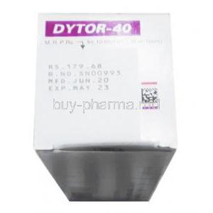 Dytor, Torsemide 40mg box side