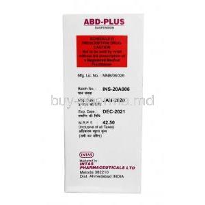 Abd Plus Syrup, Ivermectin and Albendazole 10ml manufacturer