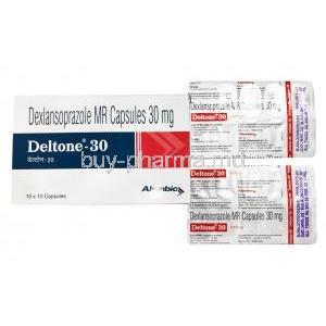 Deltone, Dexlansoprazole 30mg MR box and tablet