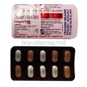 Pilogrel-A, Aspirin and Clopidogrel sheet, tablet, information
