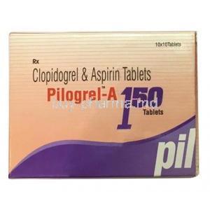 Pilogrel-A, Aspirin and Clopidogrel box front View