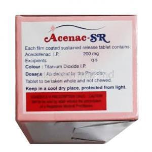 Acenac-SR, Aceclofenac 200mg  composition